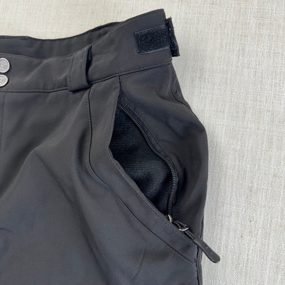 CB Sports Womens Softshell Ski Pants Black Fleece Lined Snow Pants Size M - Picture 3 of 16